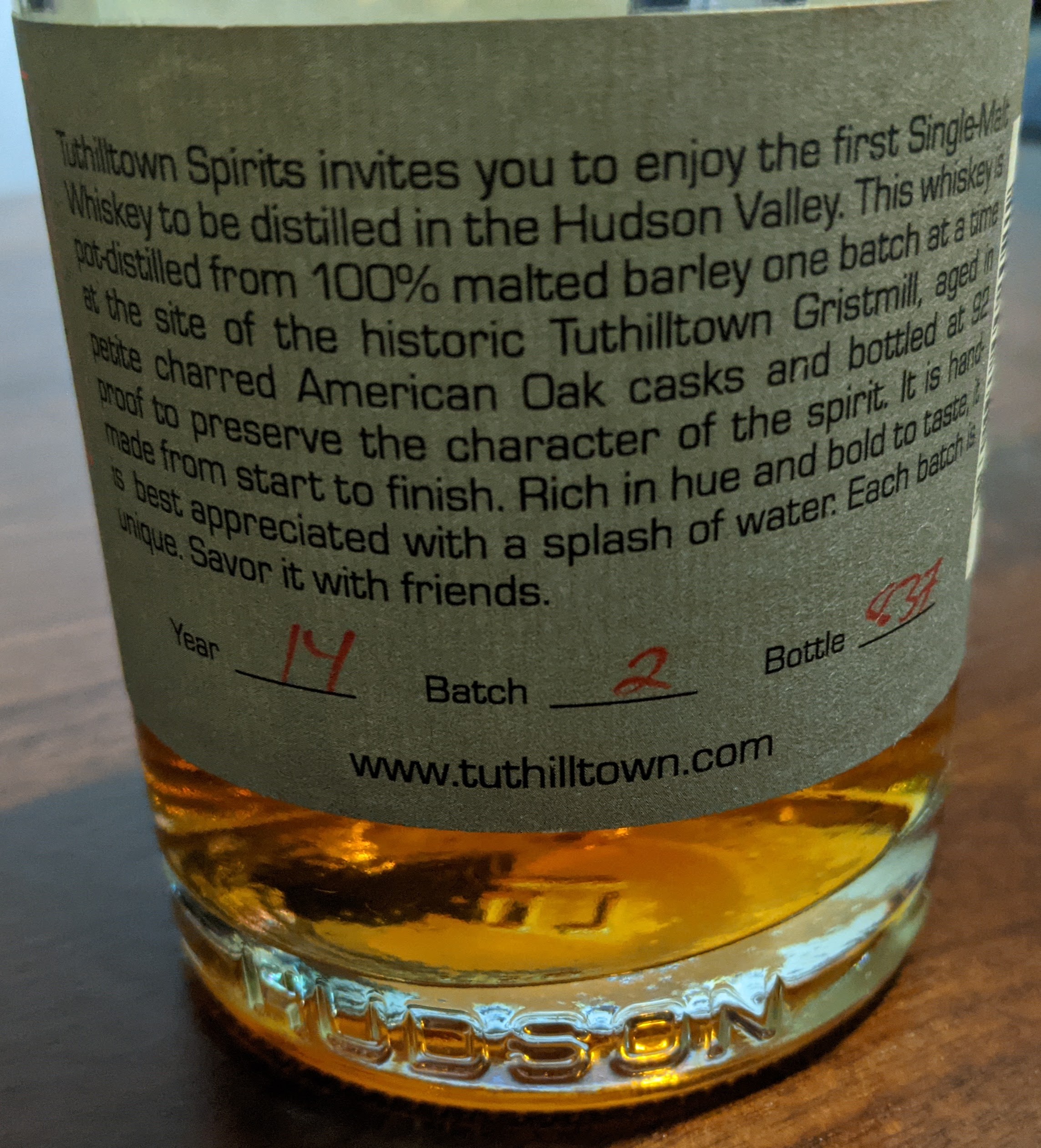 Image of back bottle label